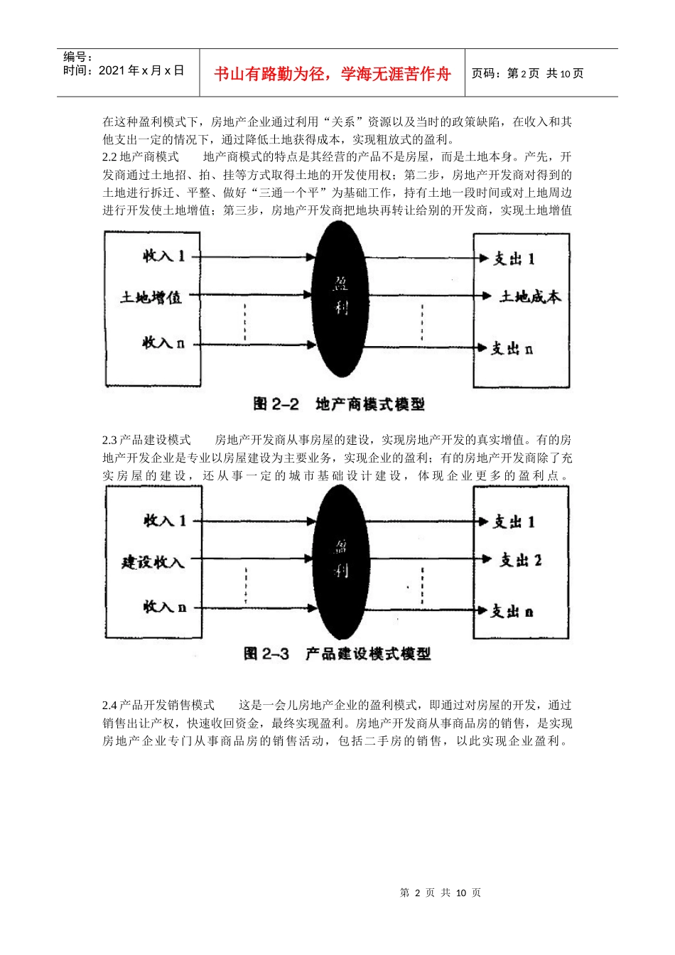 国内外房地产公司盈利模式与适用条件研究_第2页
