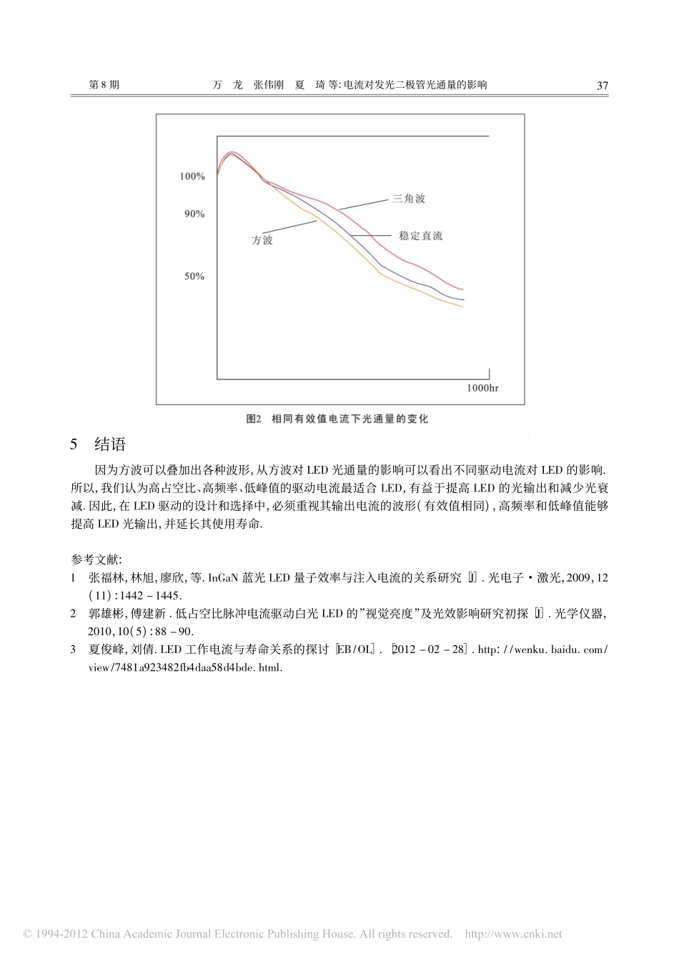 电流对发光二极管光通量的影响_第3页