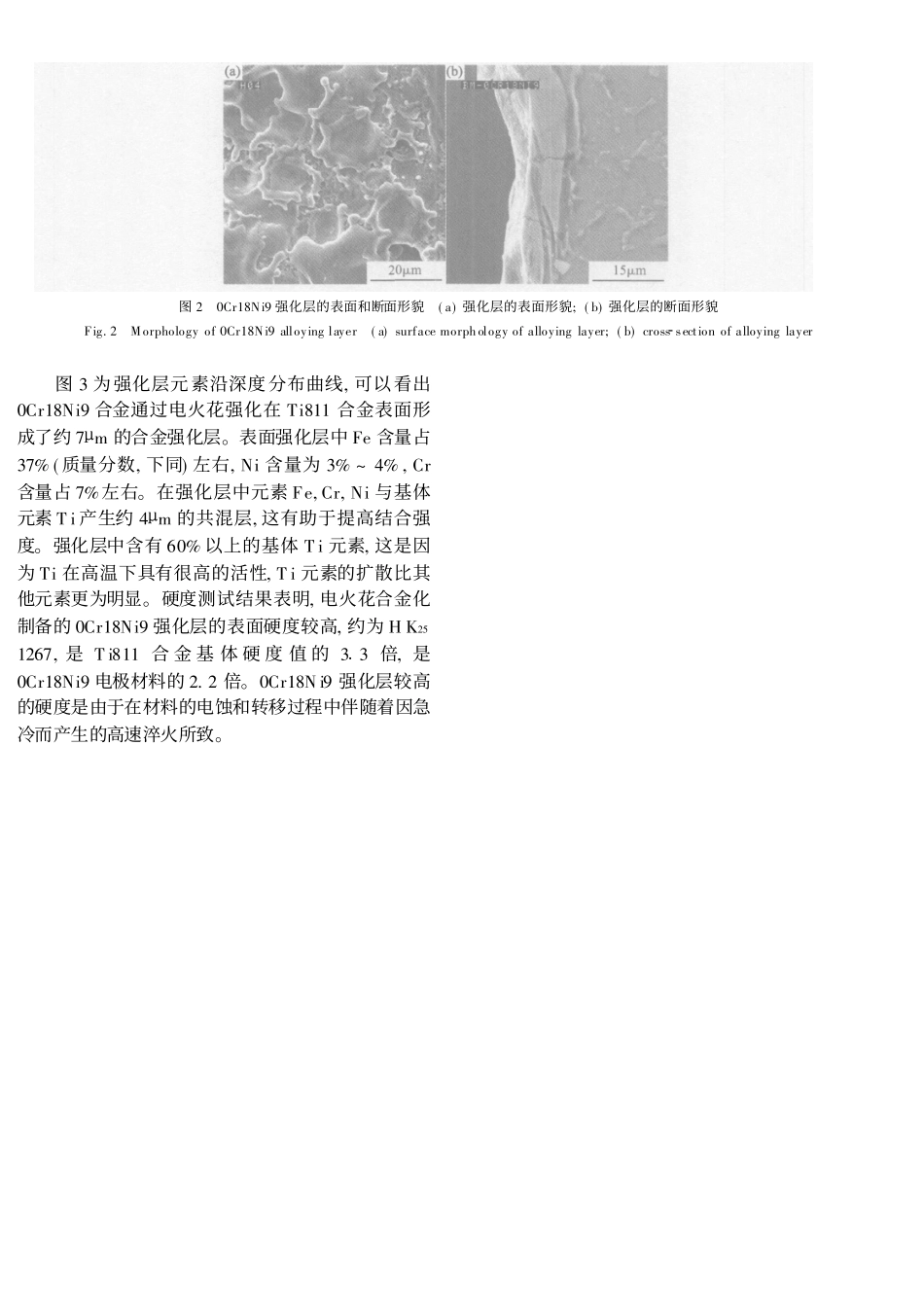 电火花表面强化与喷丸复合处理对Ti811合金高温微动疲劳性能的影响_第3页