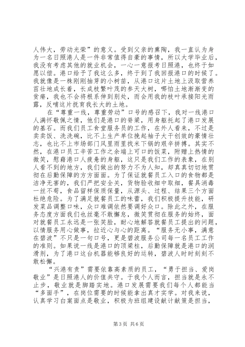 XX开展爱港如家兴港有责心得体会 _第3页