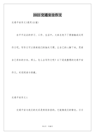 2024交通安全作文_2