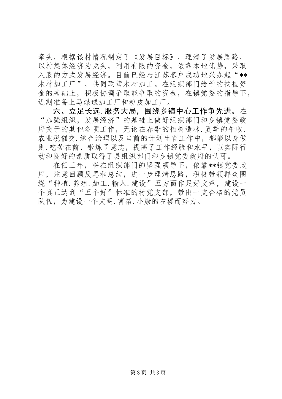 乡镇第二批农村选派村支书工作总结_第3页
