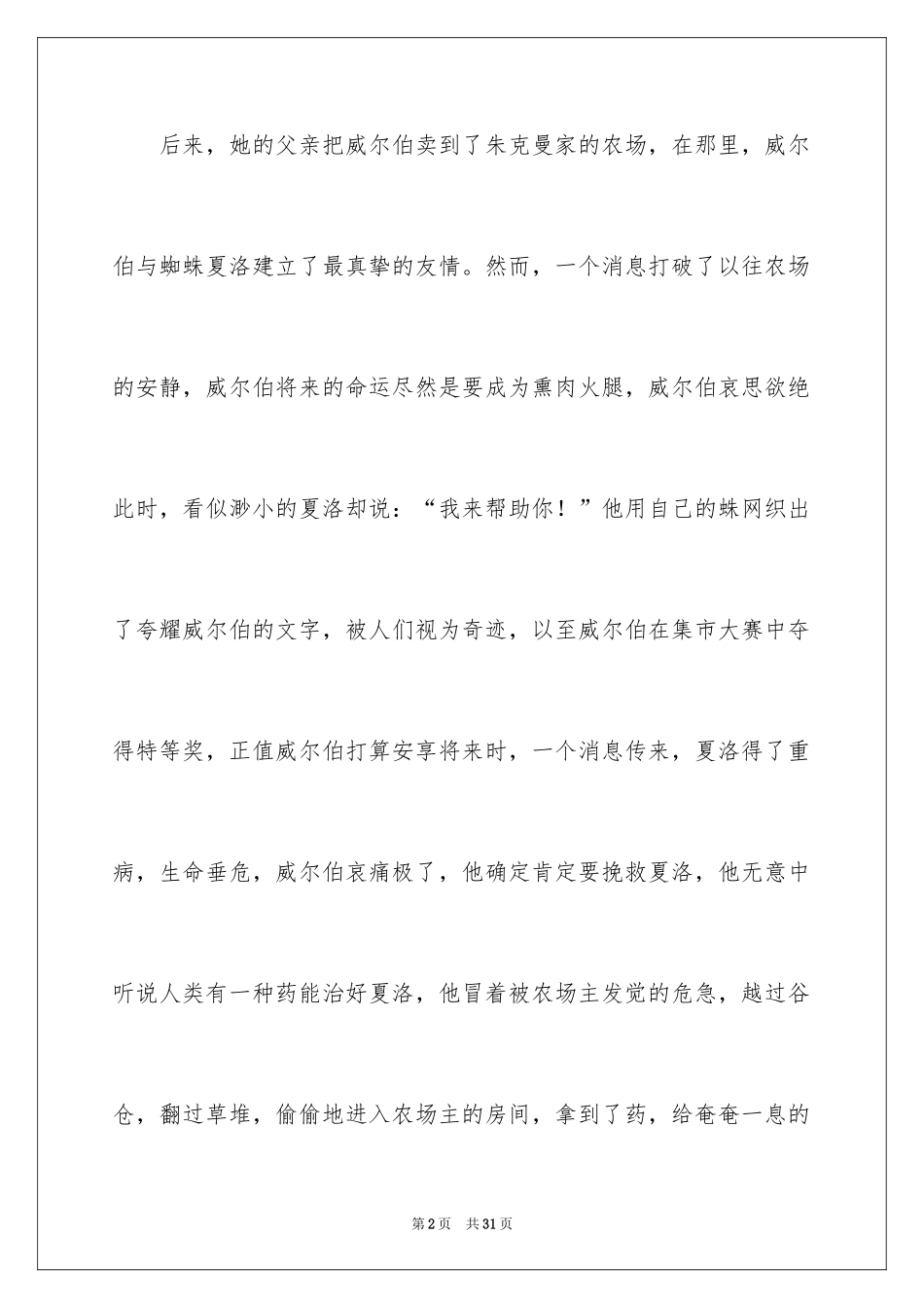 2024《夏洛的网》观后感_2_第2页