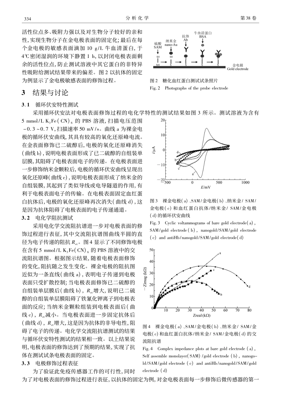 电位无标型糖化血红蛋白免疫微传感器_第3页