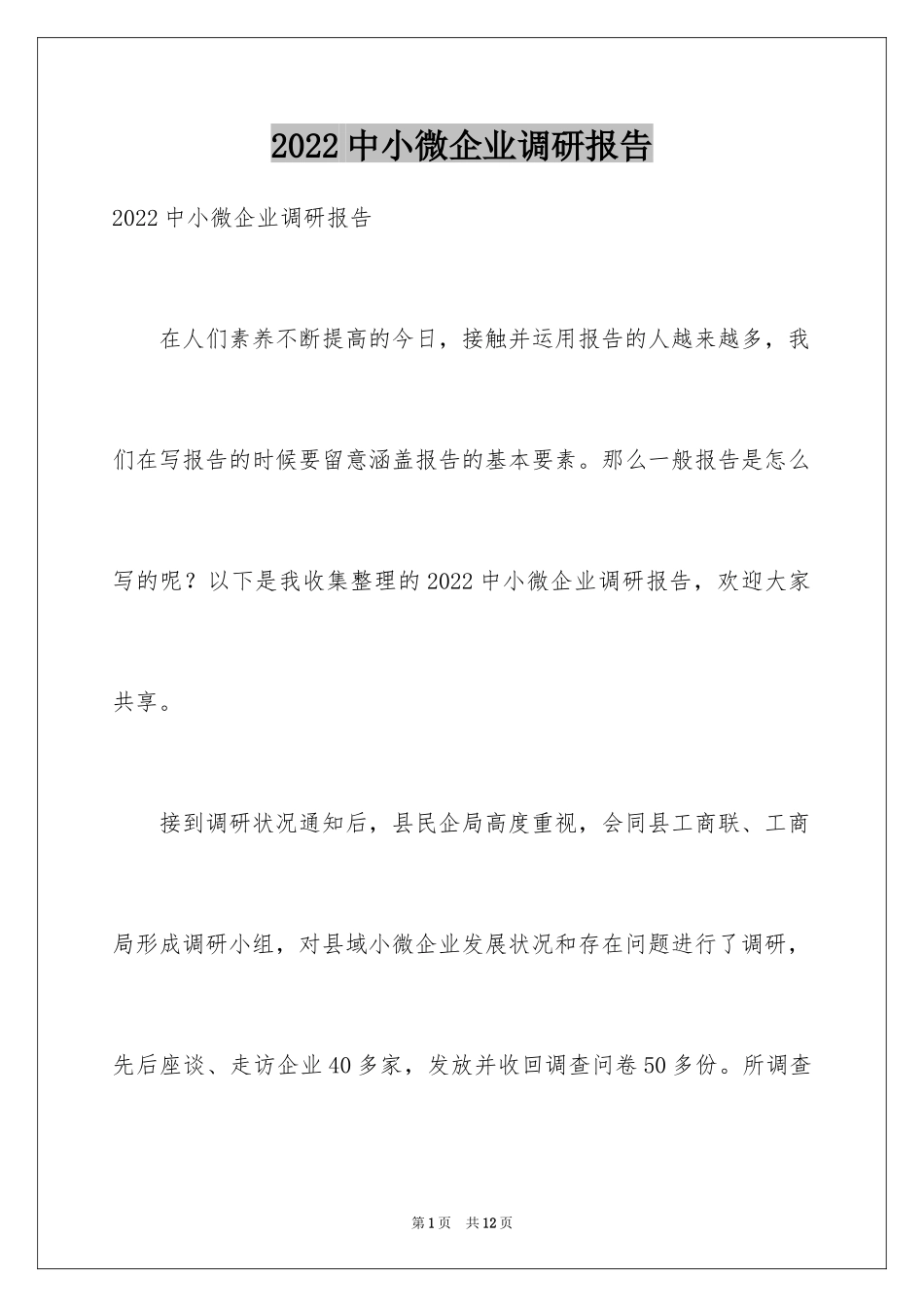 2024中小微企业调研报告_第1页