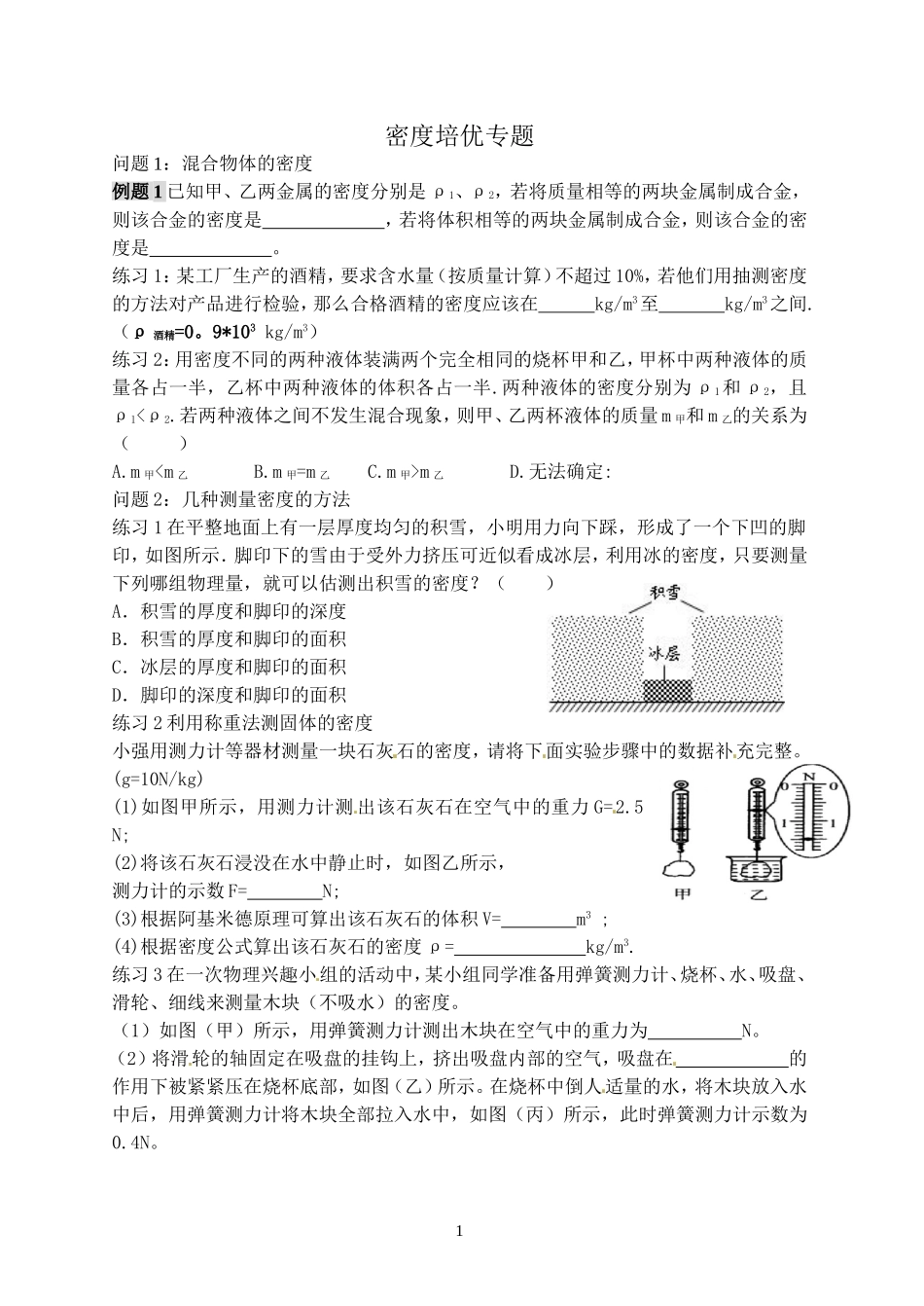 密度培优专题_第1页