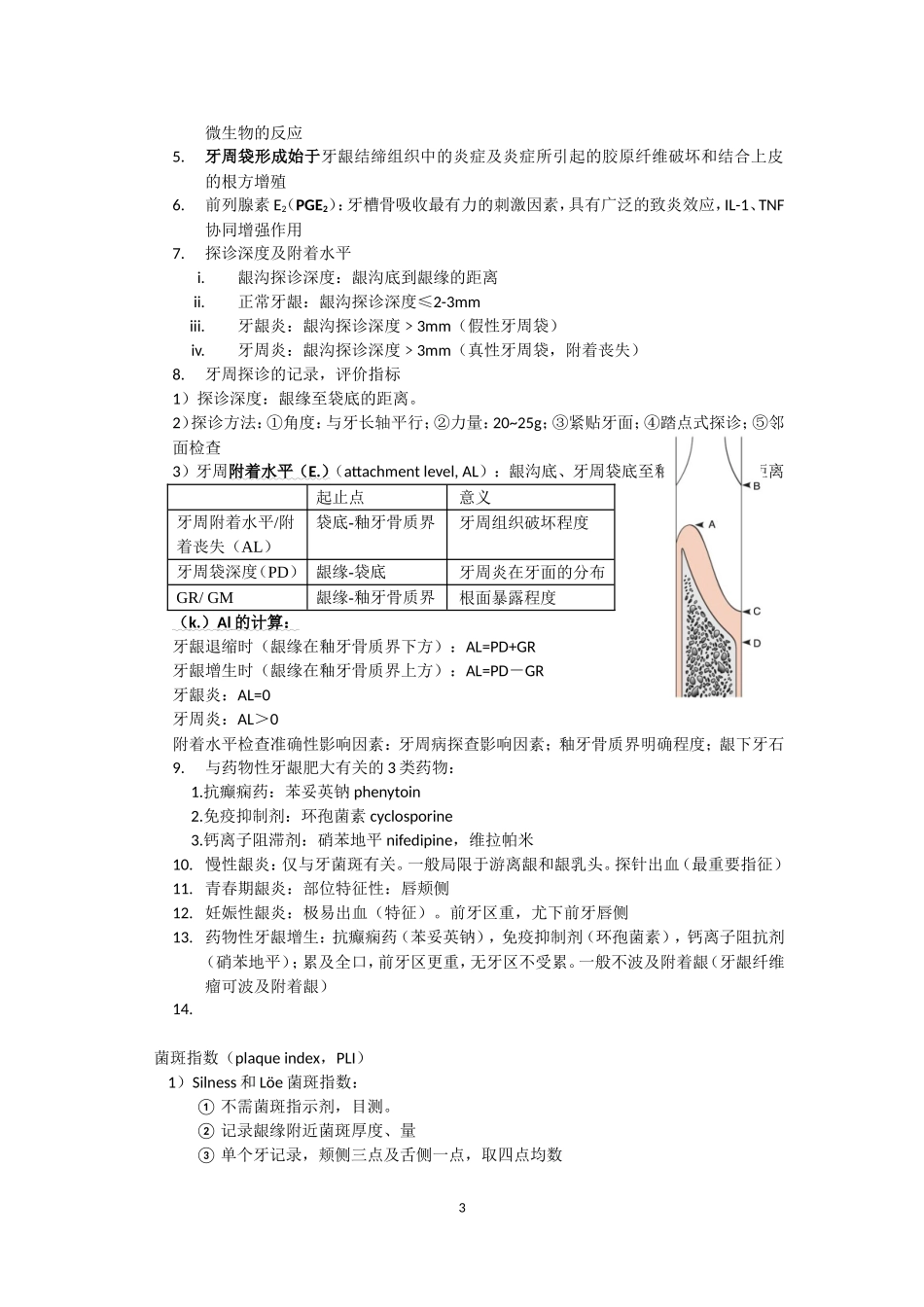 牙周病学重点分题型整理_第3页