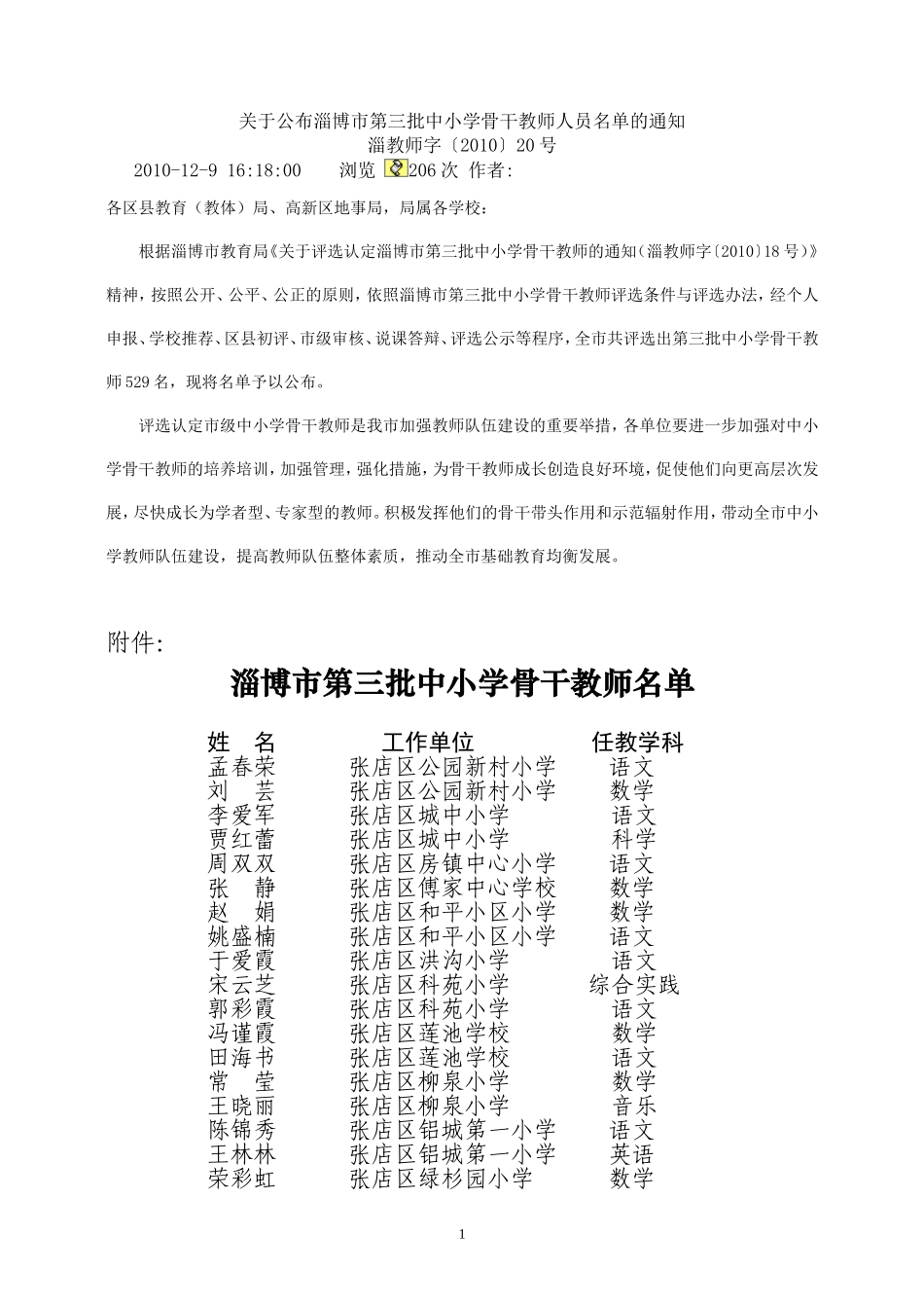 淄博市第三批骨干教师2010_第1页