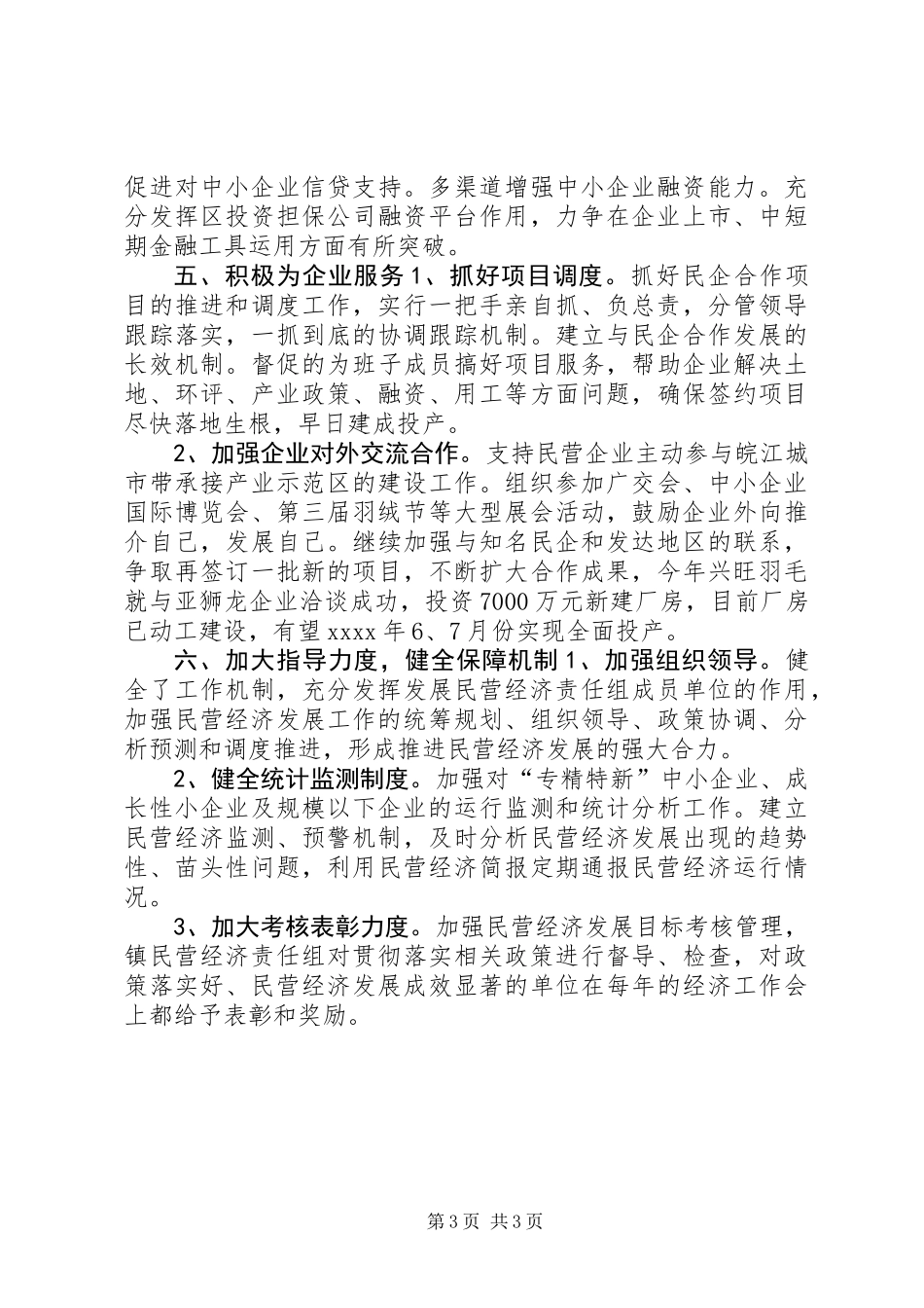 乡镇民营经济工作总结_第3页