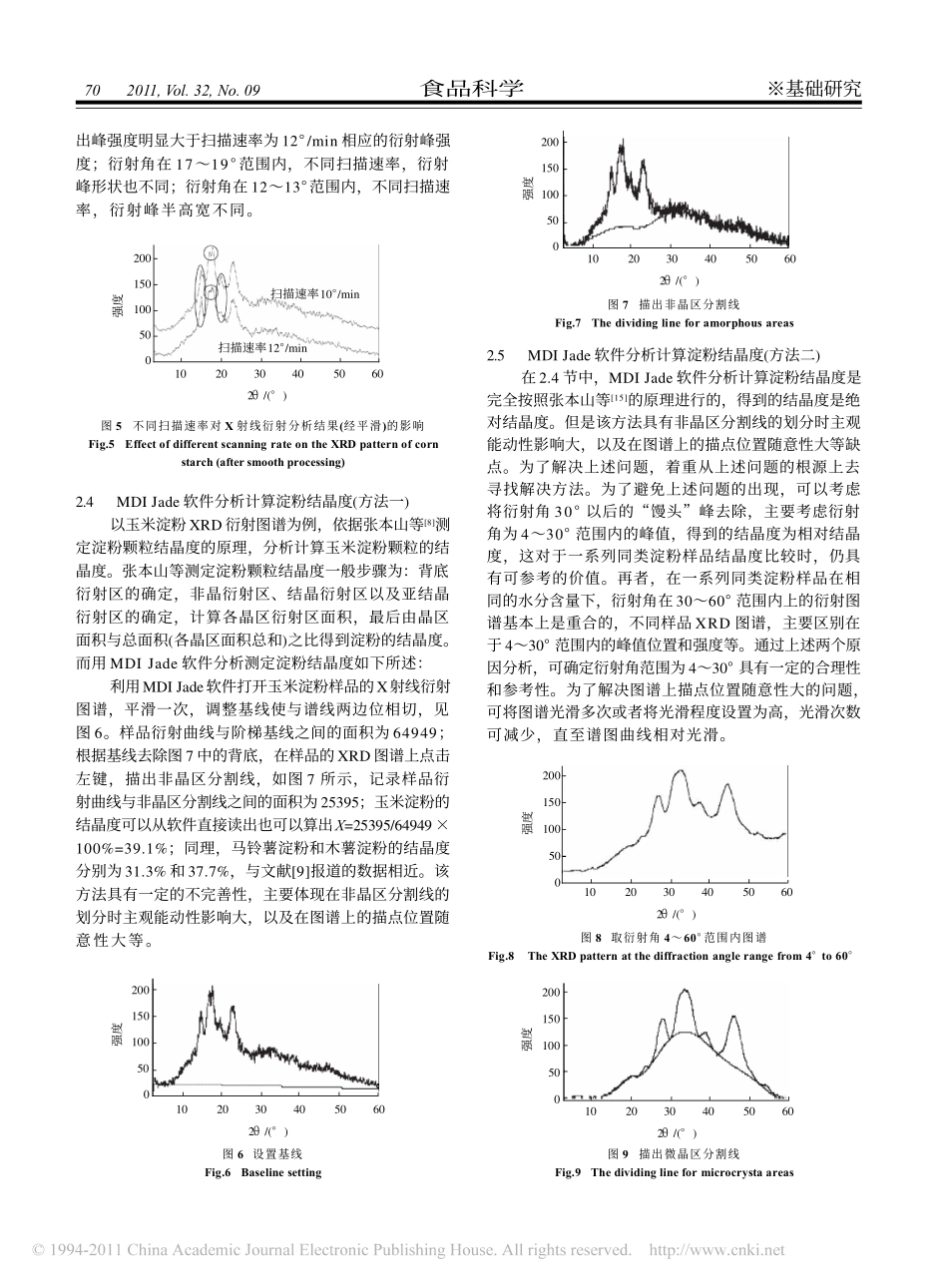 淀粉结晶度计算的新方法_第3页