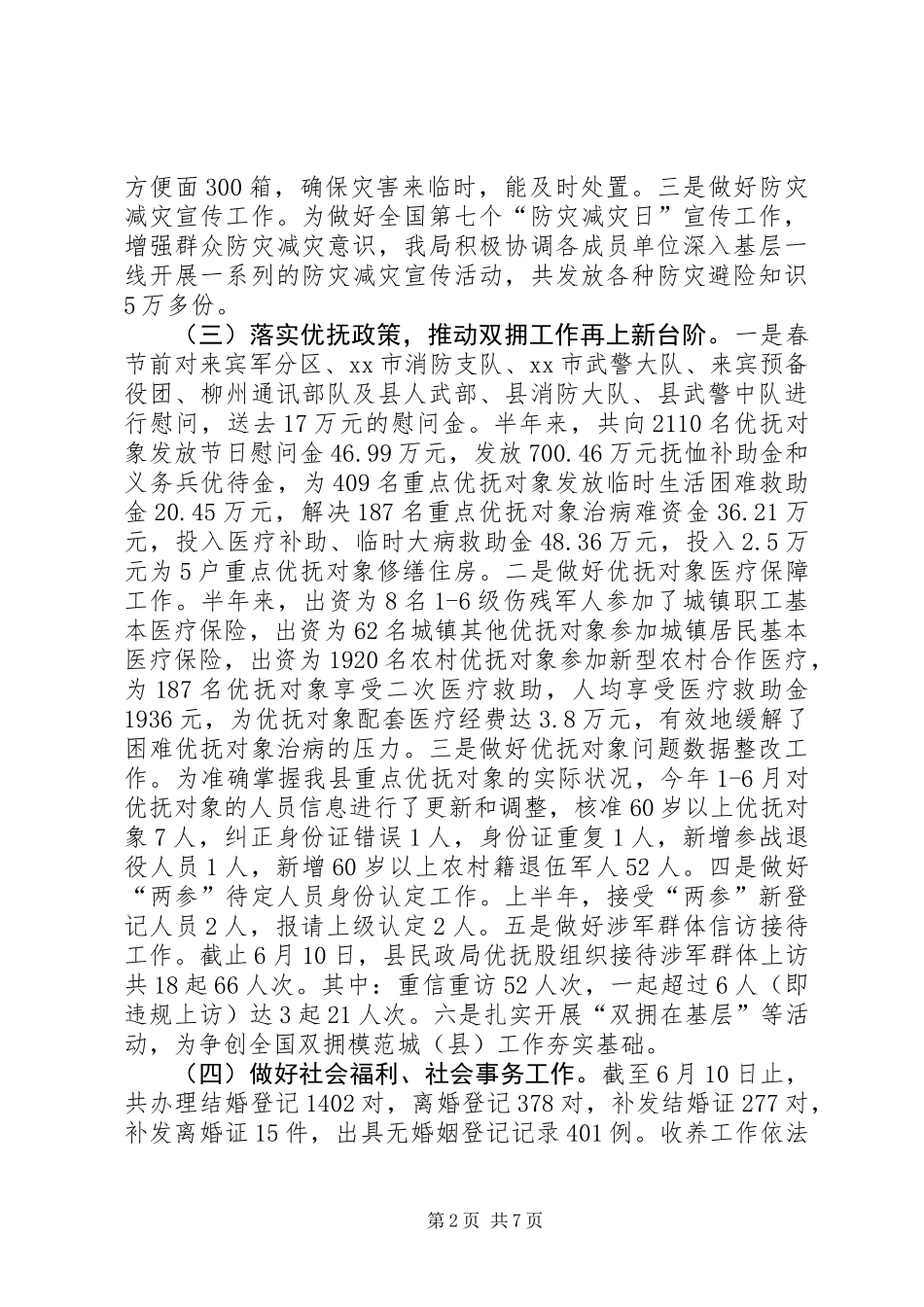乡镇民政局上半年总结和下半年计划_第2页
