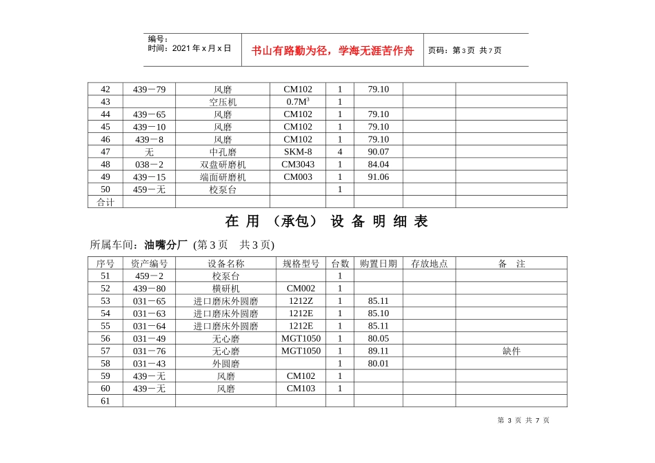 提供给竞买人的在用（承包）设备明细表汇总2doc-巢湖市_第3页
