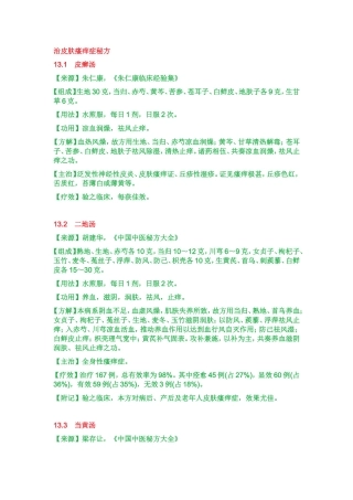 治皮肤瘙痒症秘方