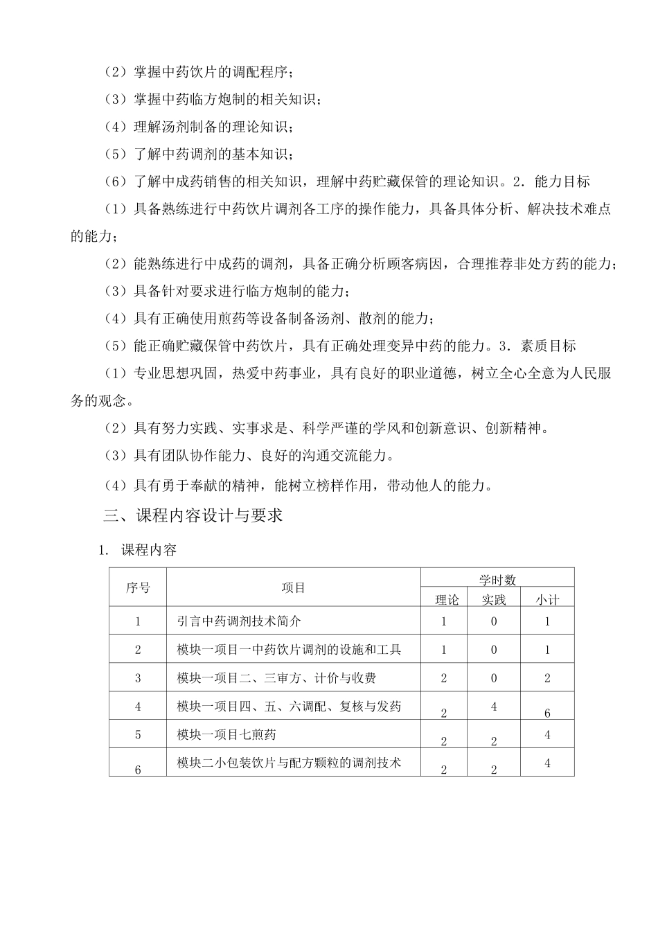 中药调剂课程标准_第2页
