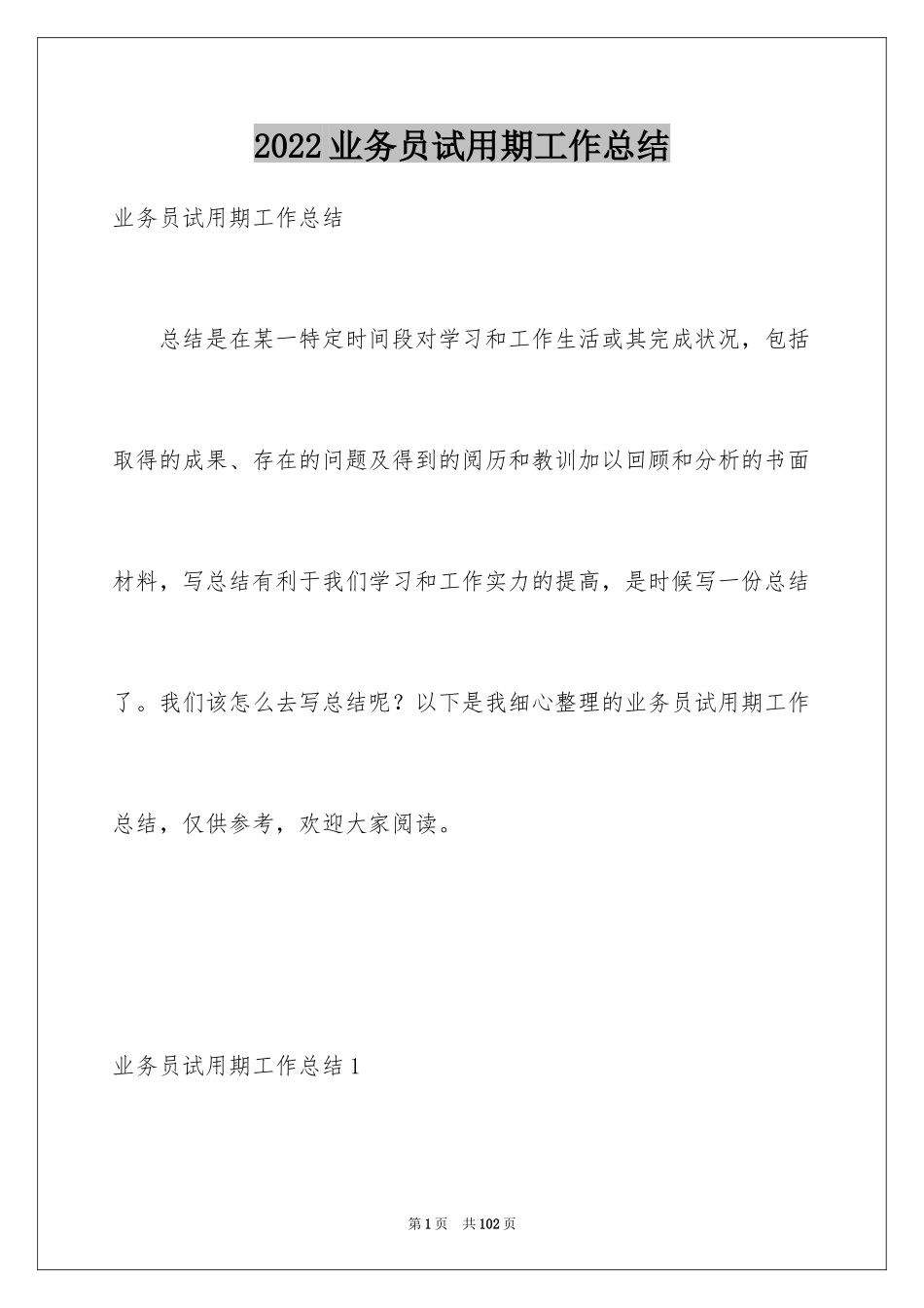 2024业务员试用期工作总结_19_第1页