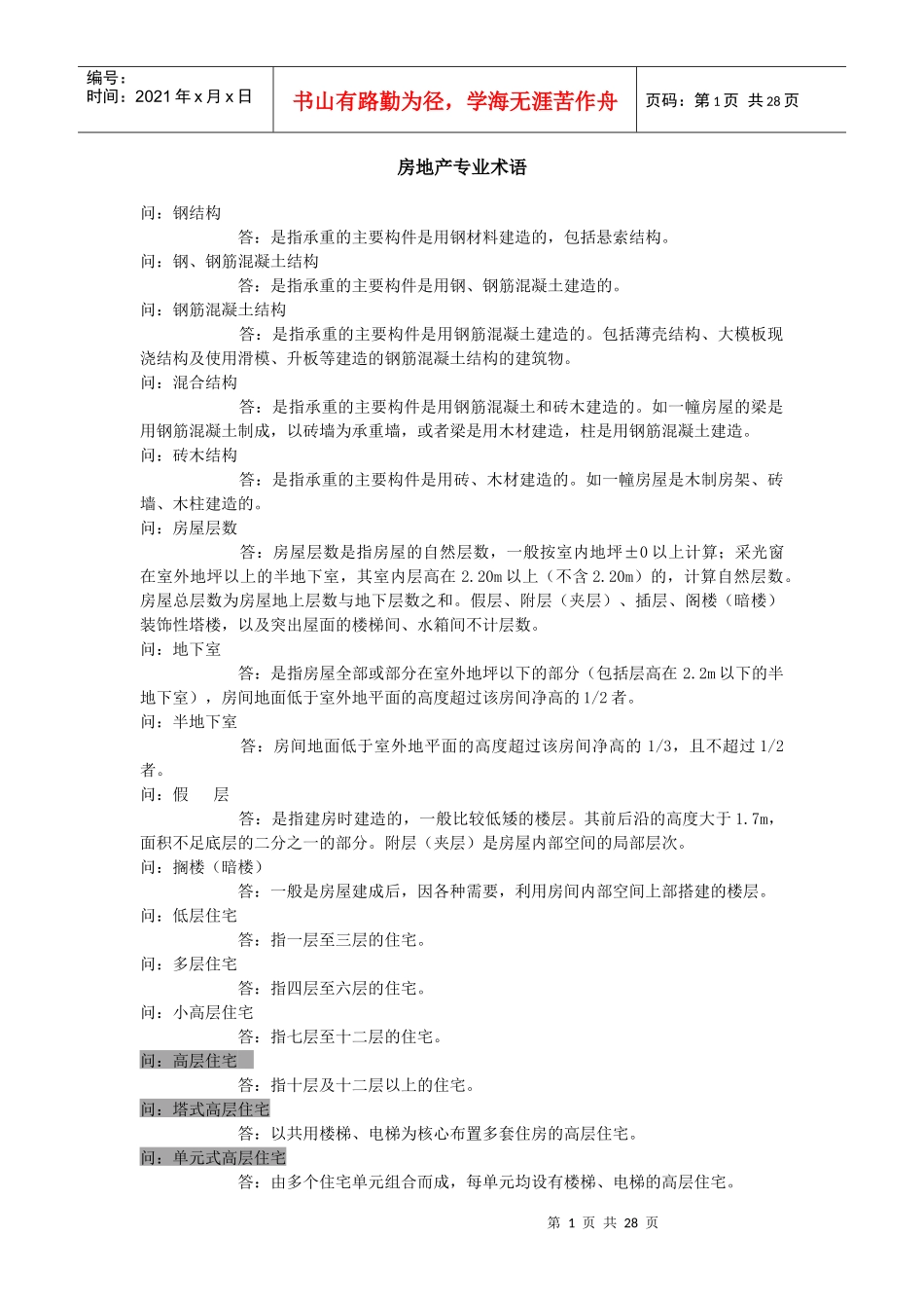 房地产营销策划专业术语_第1页