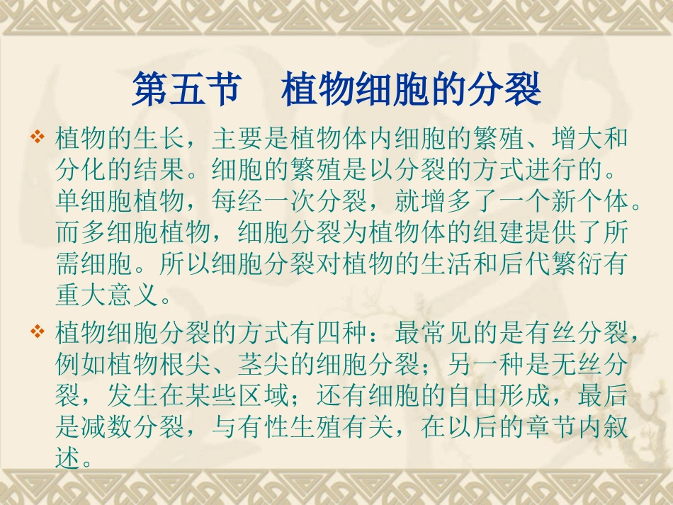 植物细胞的分裂概述_第1页