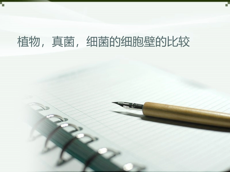 植物-细菌-真菌细胞壁的比较_第1页