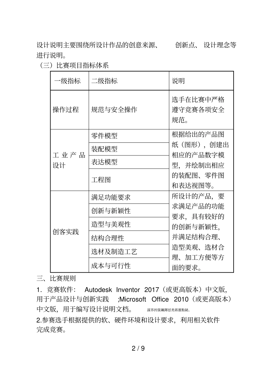2018年广西中等职业学校教师职业技能大赛工业产品设计与_第2页
