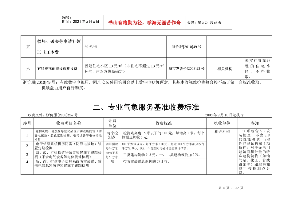经营服务性收费项目和收费标准公示_第3页