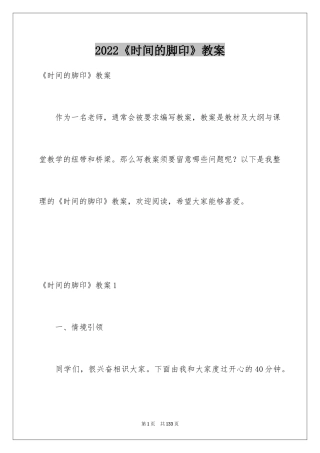 2024《时间的脚印》教案_2