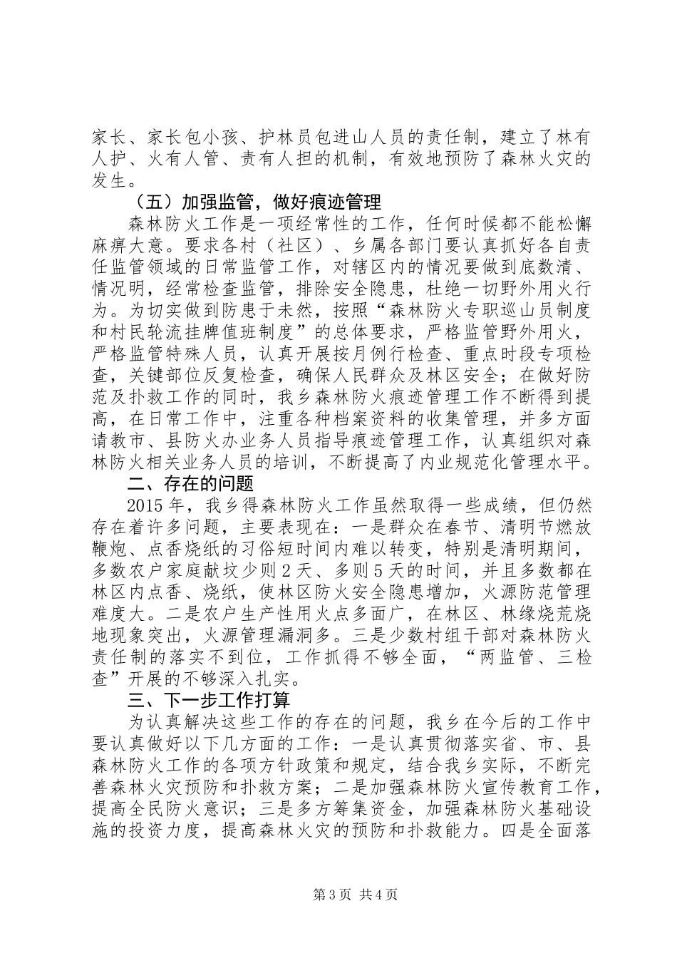 乡镇年度森林防火工作总结 (3)_第3页