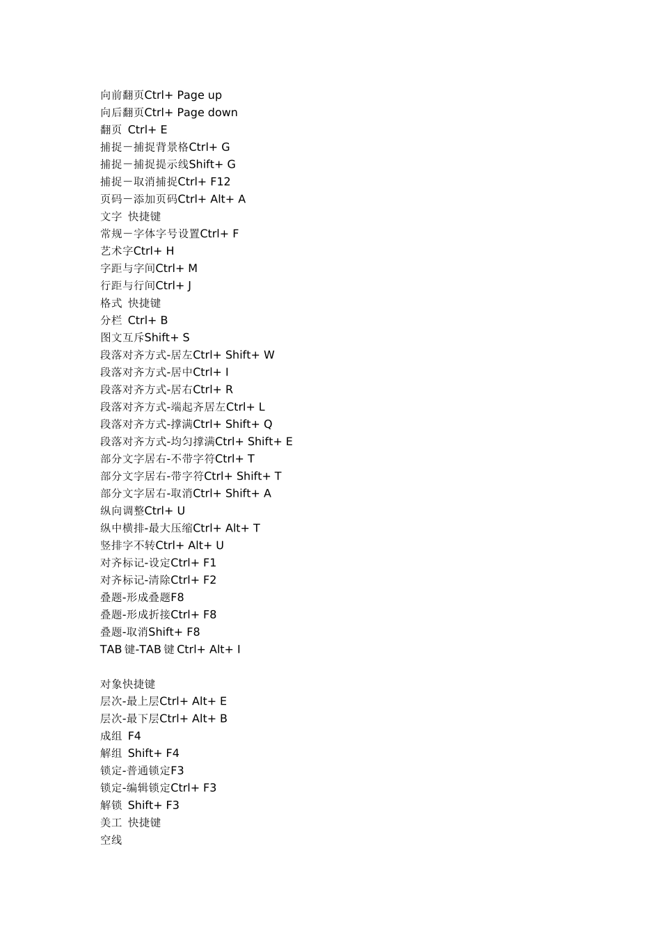 方正飞翔常用快捷键_第2页