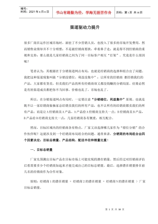 渠道驱动力提升(1)