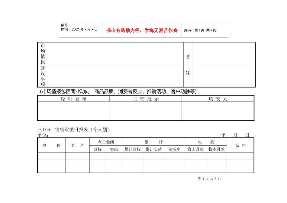 某企业管理销售表格_第3页
