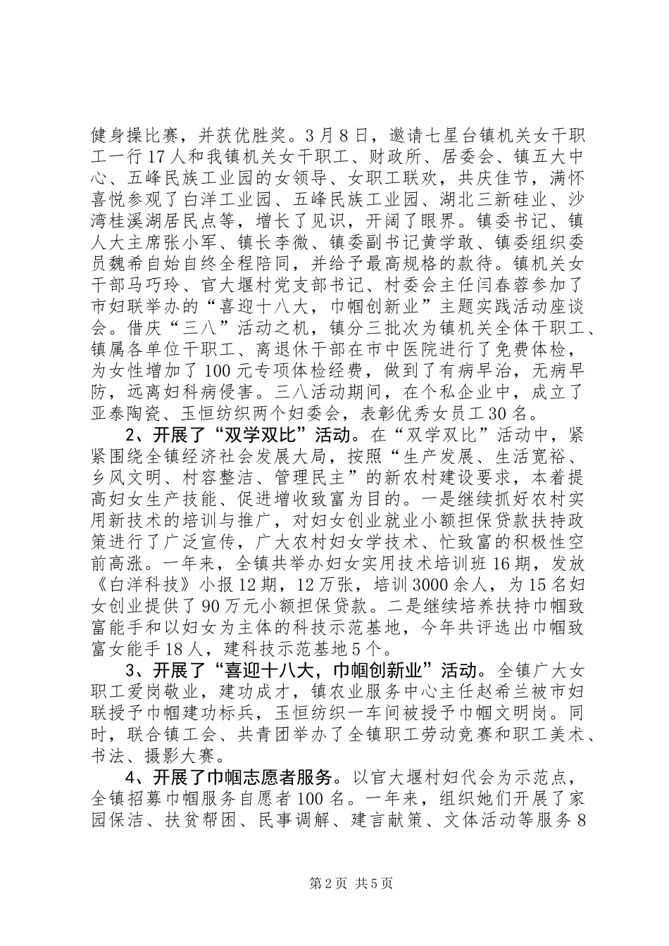 乡镇年度妇女工作总结_第2页