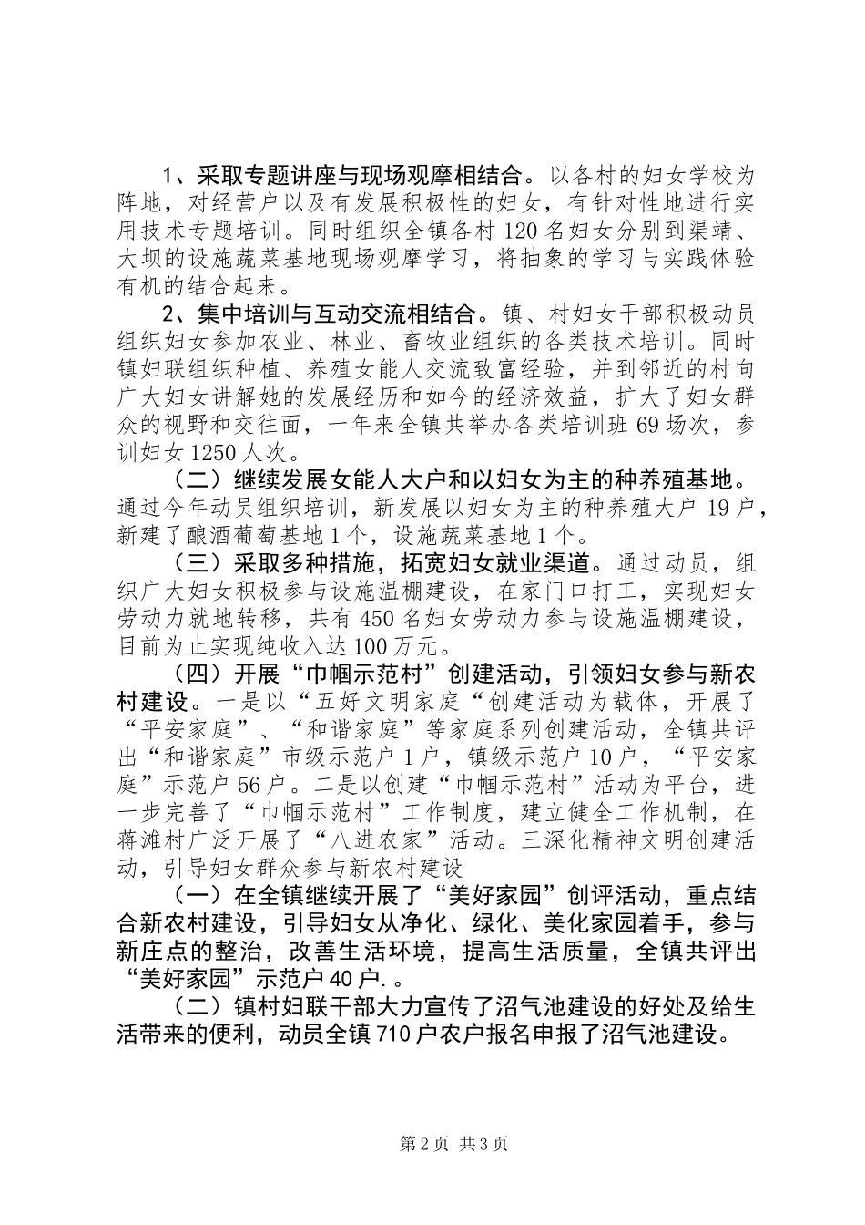 乡镇年度农村妇女工作总结_第2页