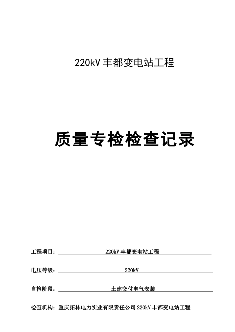 质量专检检查记录_第1页
