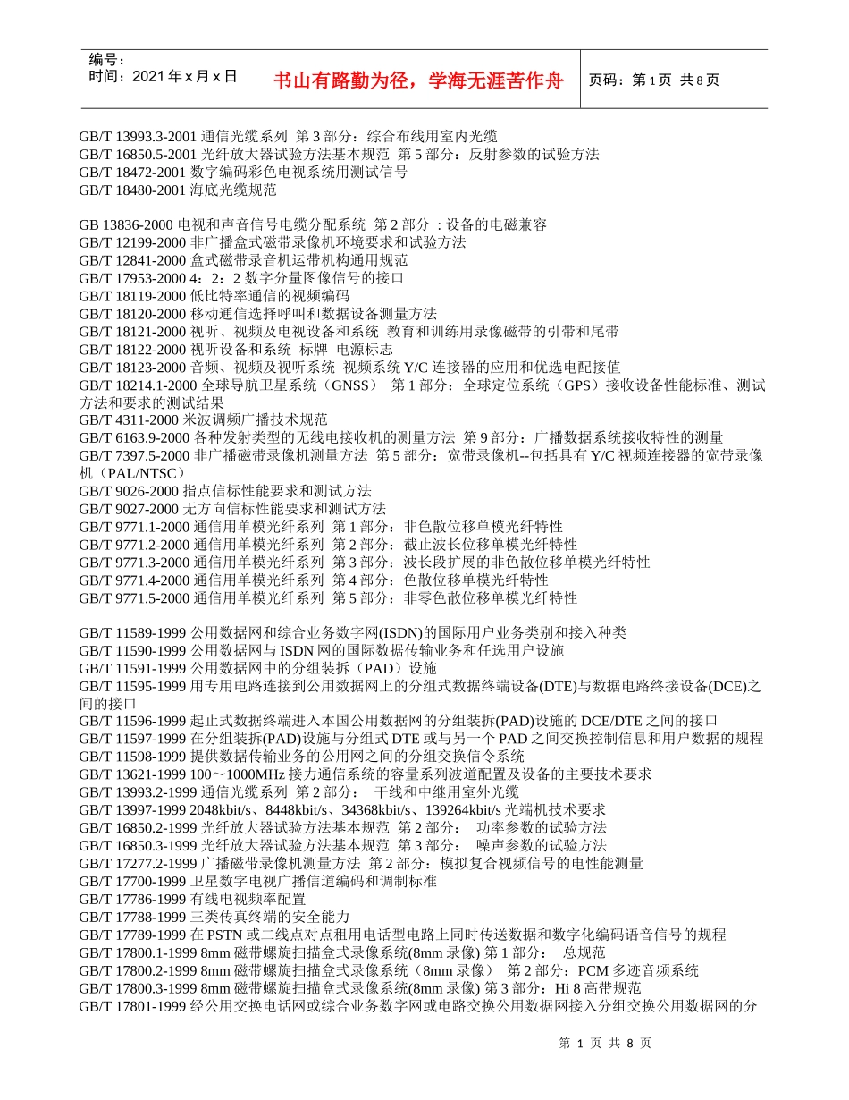通信光缆系列-GBT13993_第1页