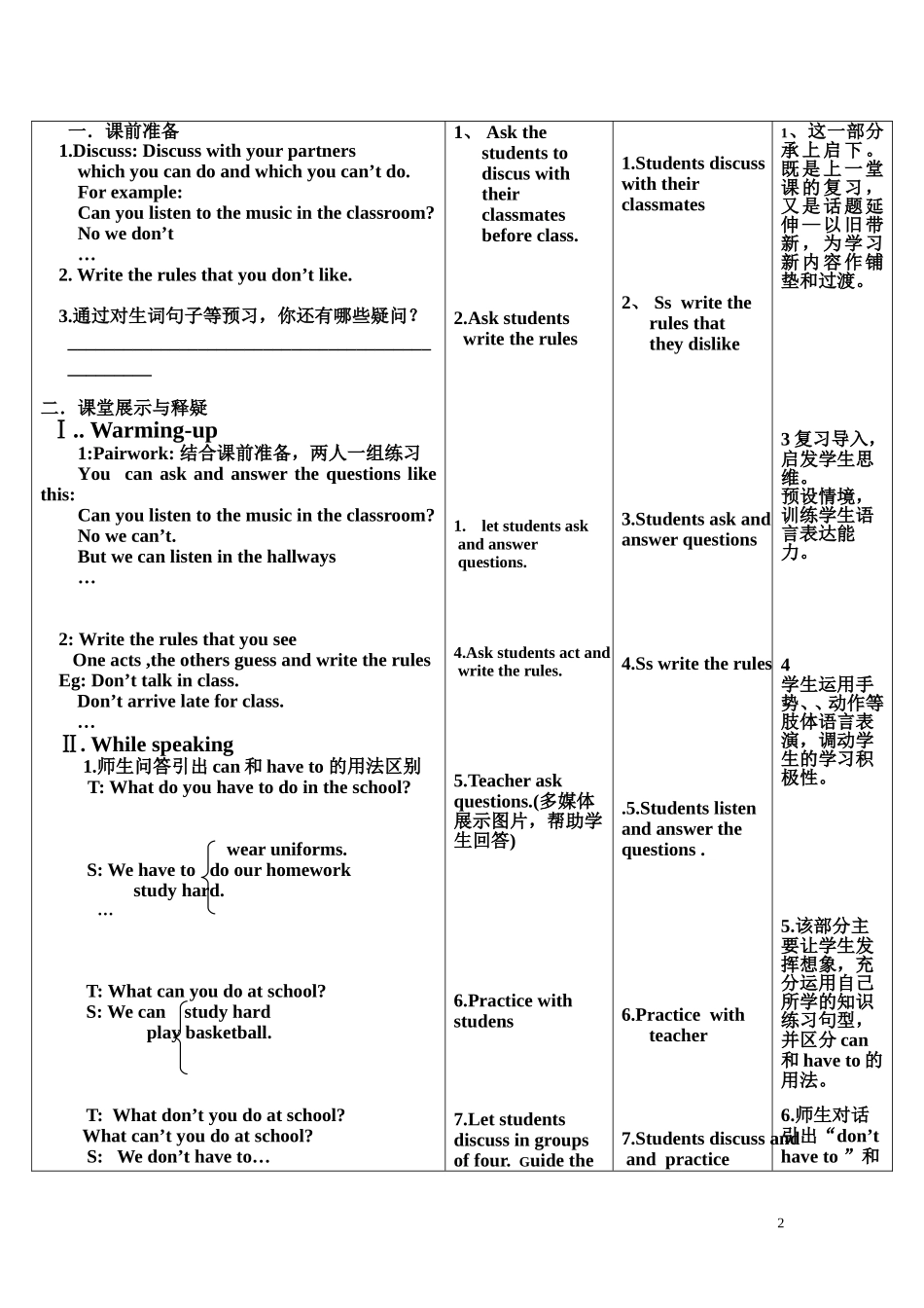 初中英语教学案_第2页