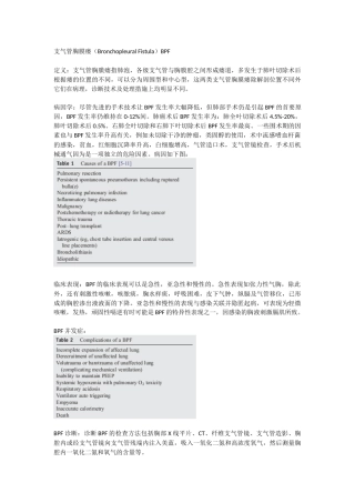支气管胸膜瘘