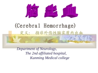指非外伤性脑实质内出血