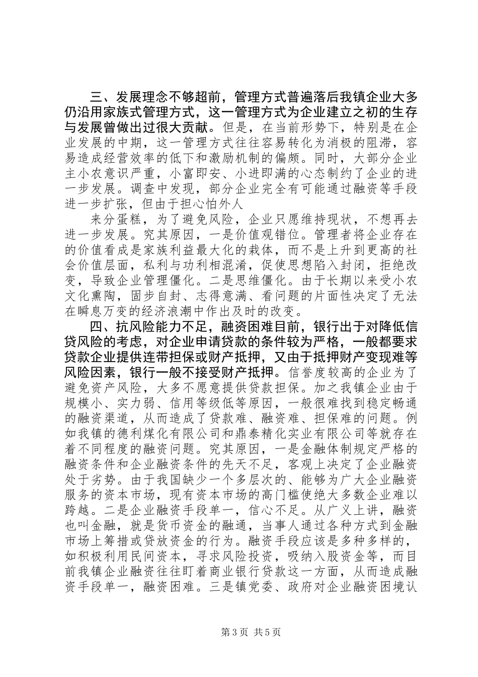 乡镇工业企业调研报告 (2)_第3页