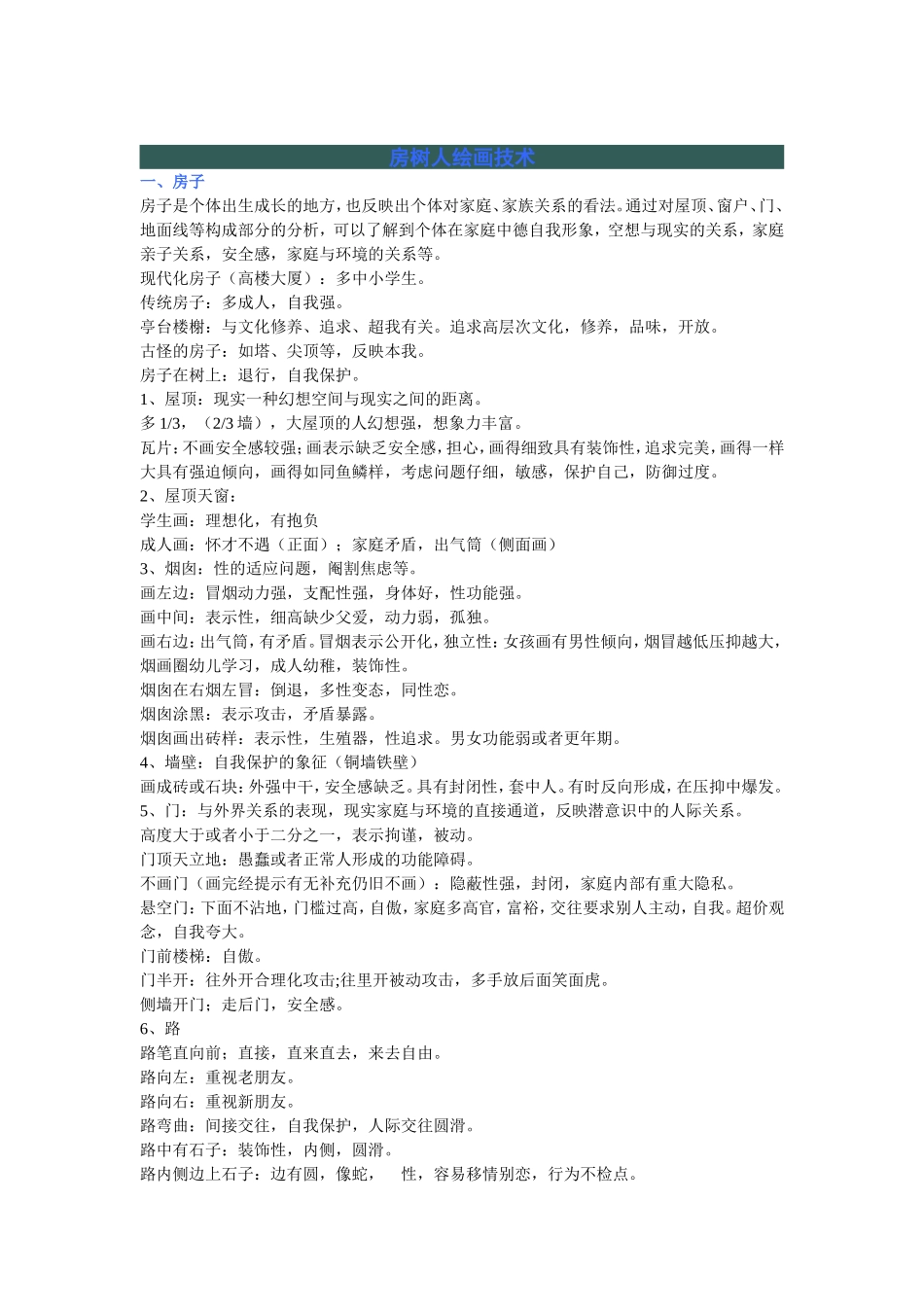 房树人绘画技术_第1页