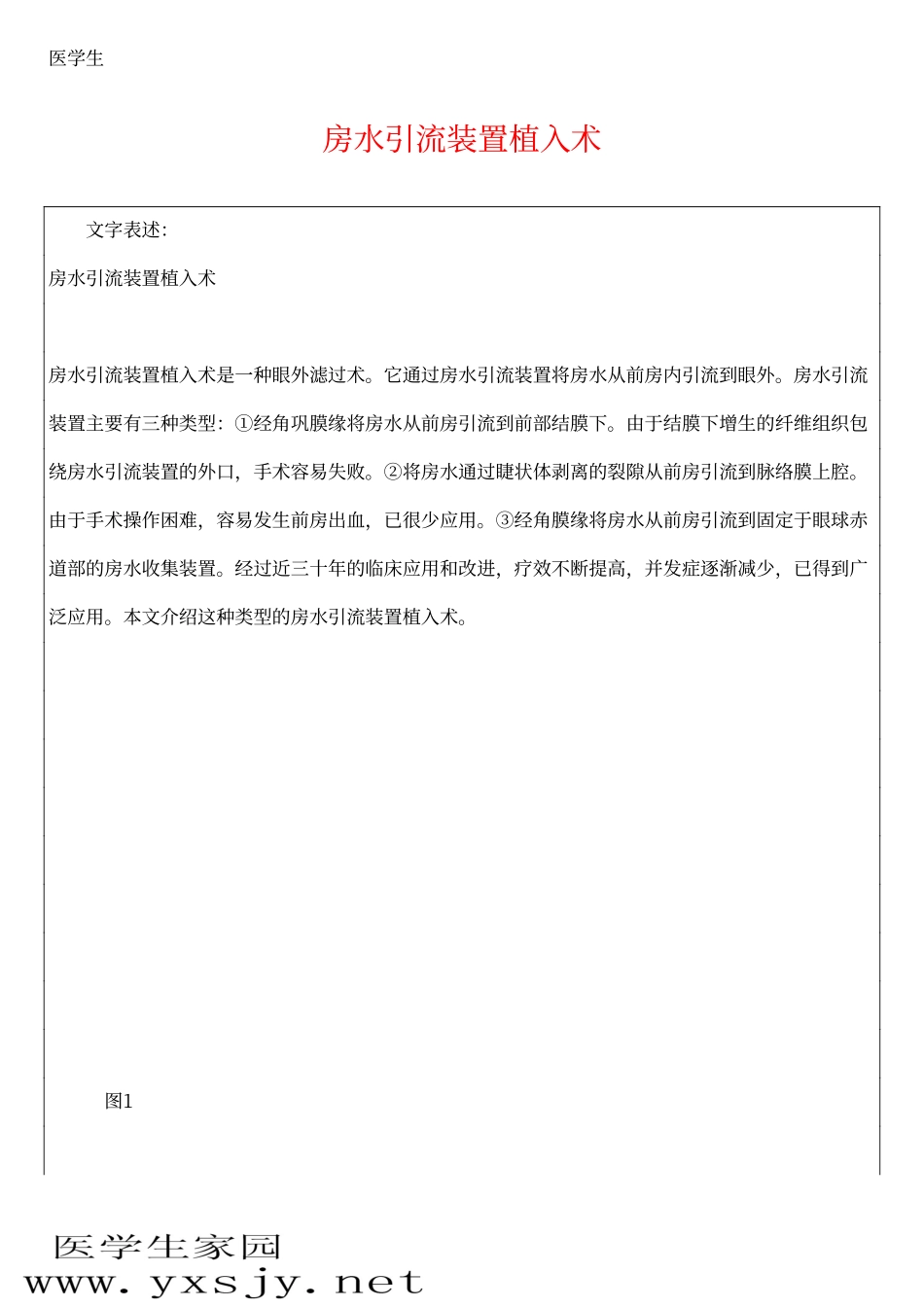 房水引流装置植入术_第1页