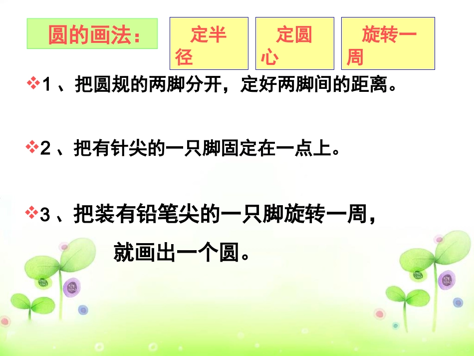 李国亮新人教版小学数学六年级上册《圆的认识》课件_第3页