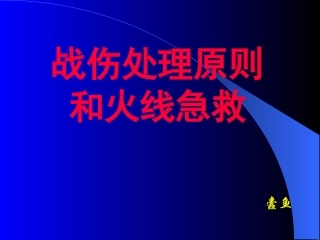 战伤处理原则和火线急救[1].ppt