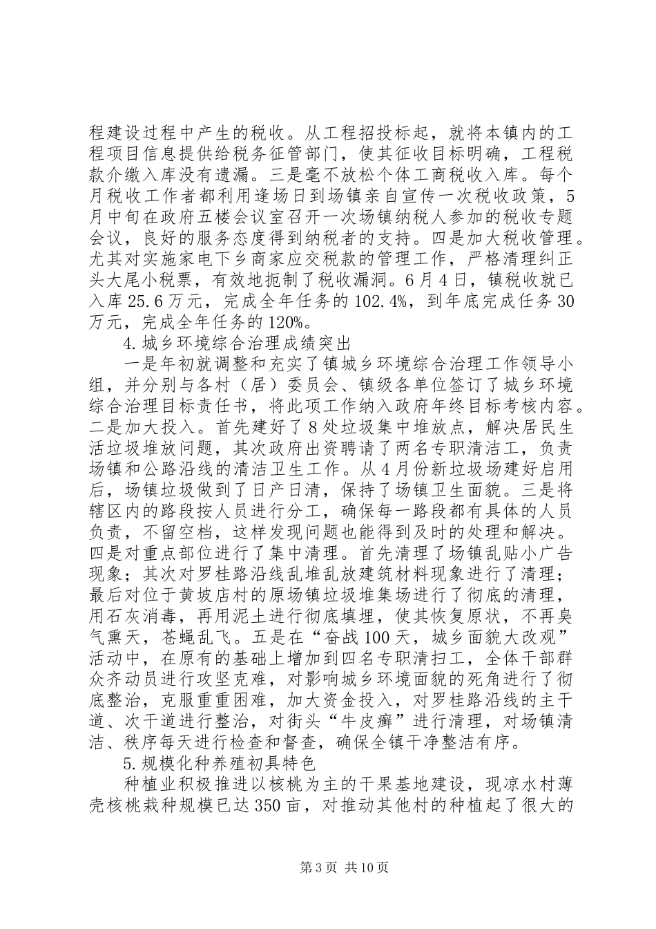 乡镇委年度总结及发展计划_第3页