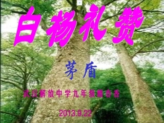 白杨礼赞课件 (2)