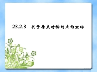 《关于原点对称的点的坐标》参考课件
