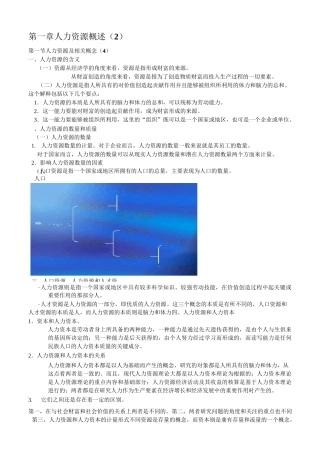 人力资源概述