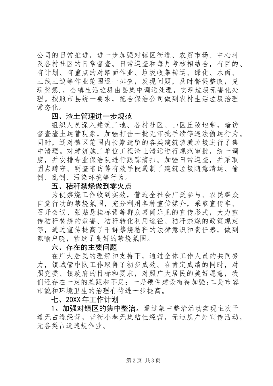 乡镇城管中队工作总结 (2)_第2页