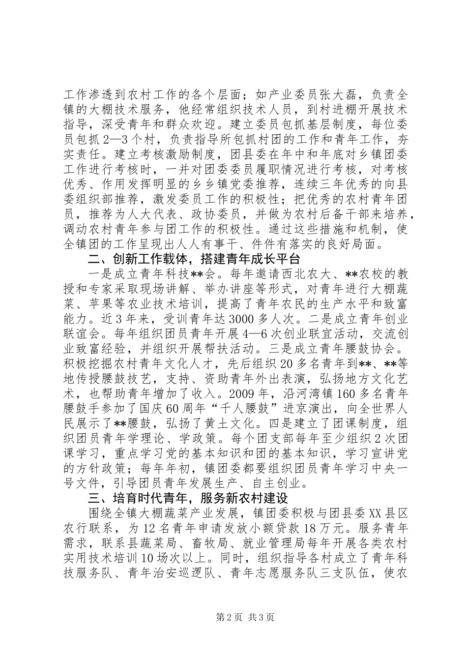 乡镇团委工作汇报_第2页