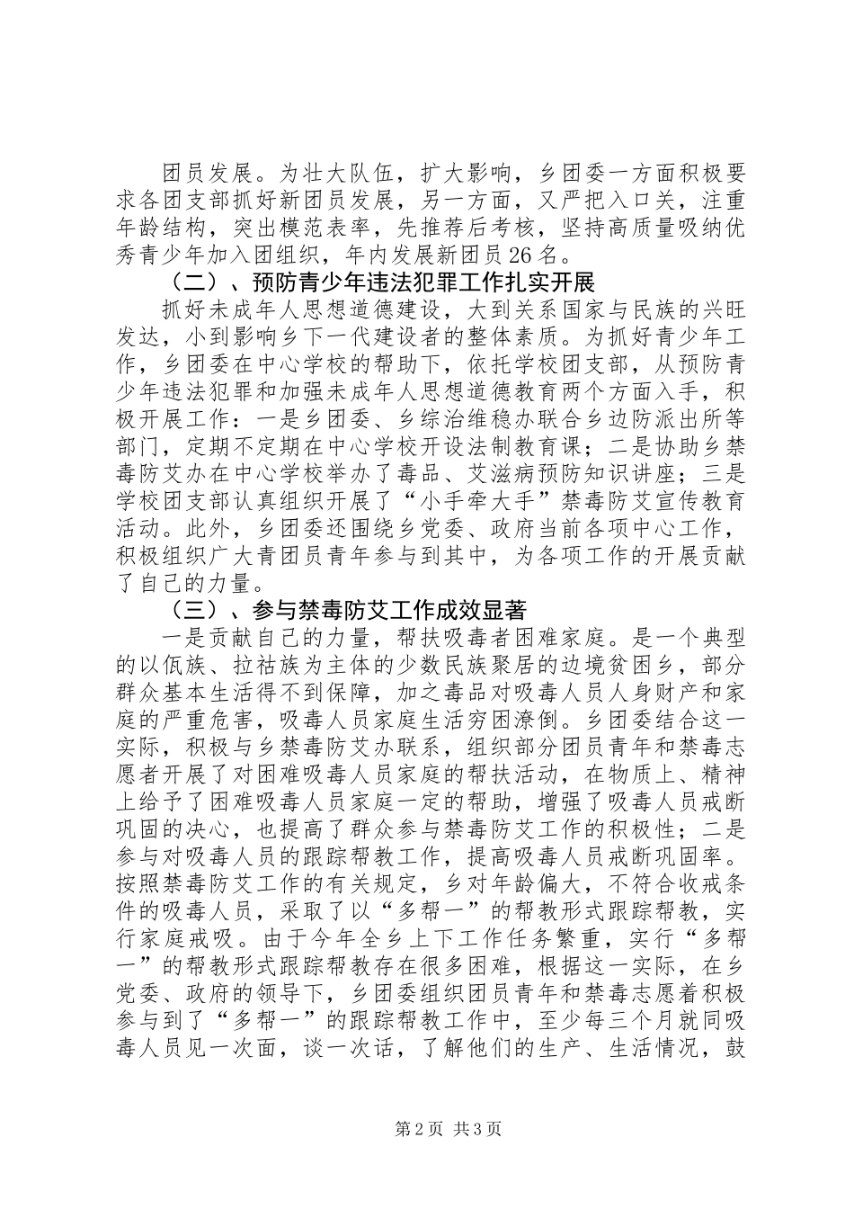 乡镇团委工作总结_第2页