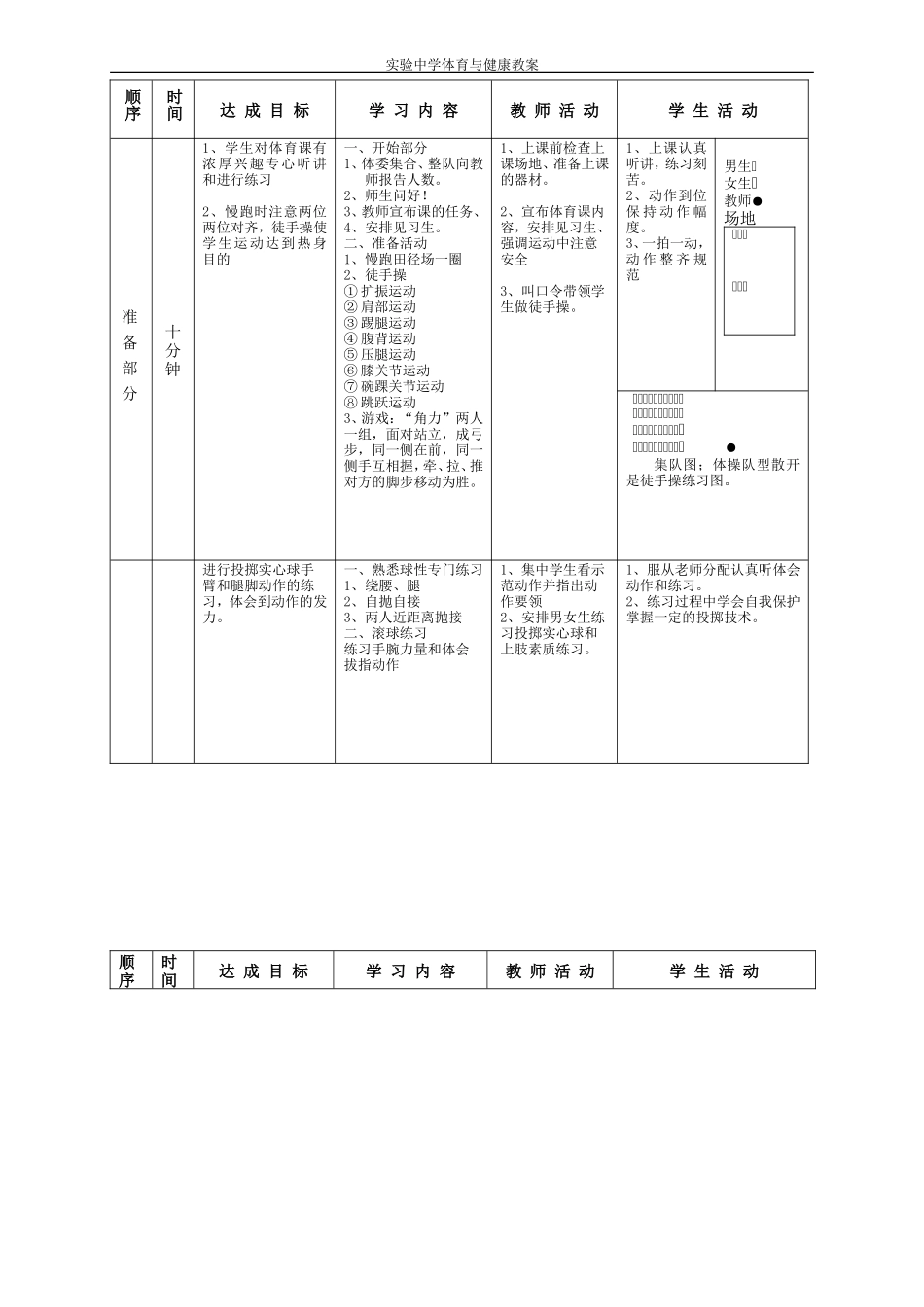 榆林实验中学高二体育教案_第3页
