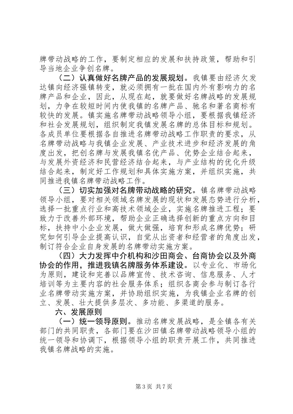 乡镇名牌带动战略实施方案_第3页